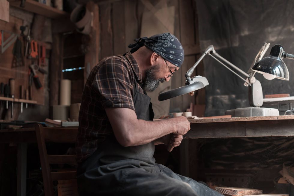 Artisan working in Woodshop