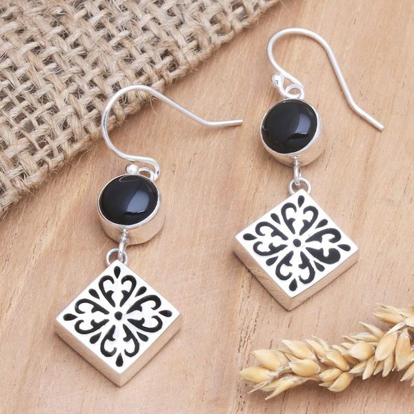 Alternate image for Onyx dangle earrings Ballroom Dance