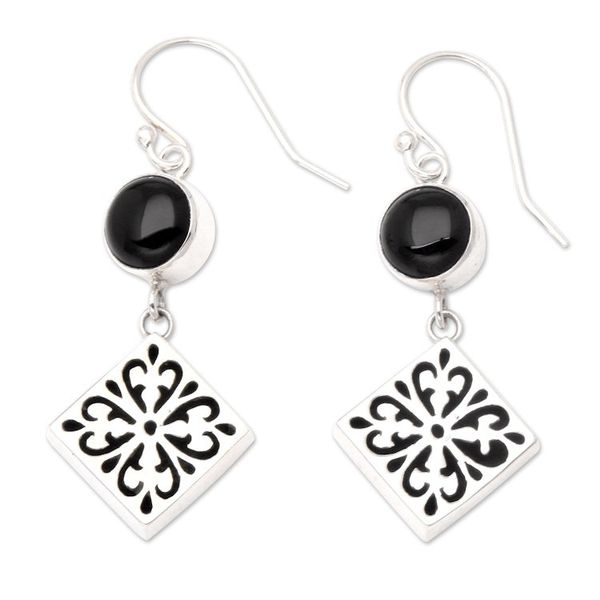 Alternate image for Onyx dangle earrings Ballroom Dance
