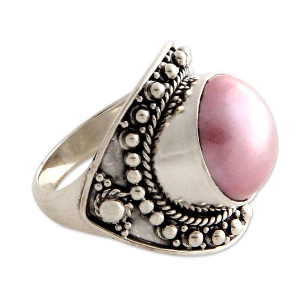 Alternate image for Pearl cocktail ring Rose Bali
