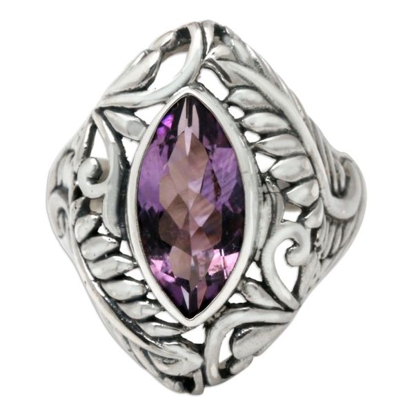 Alternate image for Amethyst single stone ring Joyous Jungle
