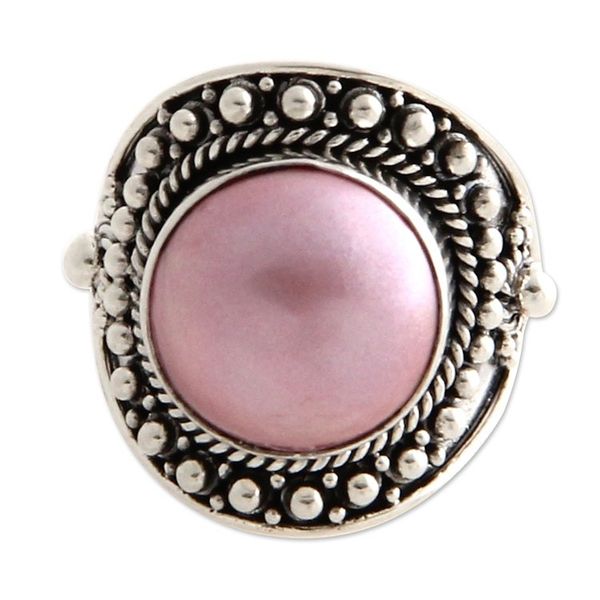 Alternate image for Pearl cocktail ring Rose Bali