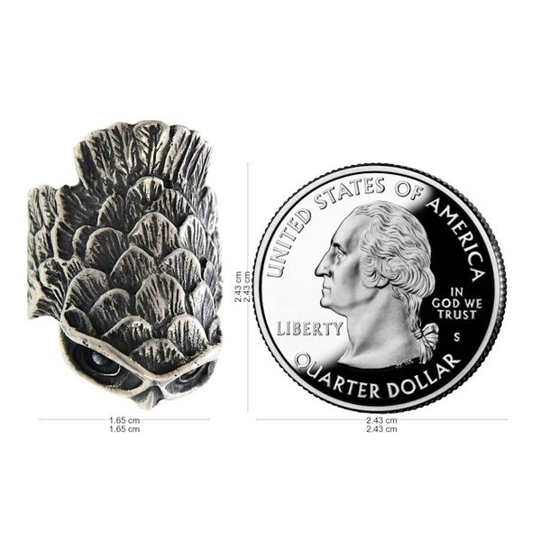 Alternate image for Sterling Silver Cocktail Ring Owl in Flight