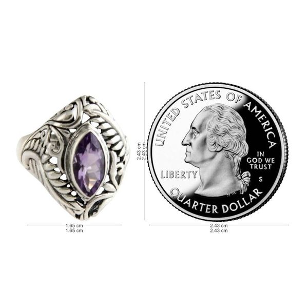 Alternate image for Amethyst single stone ring Joyous Jungle