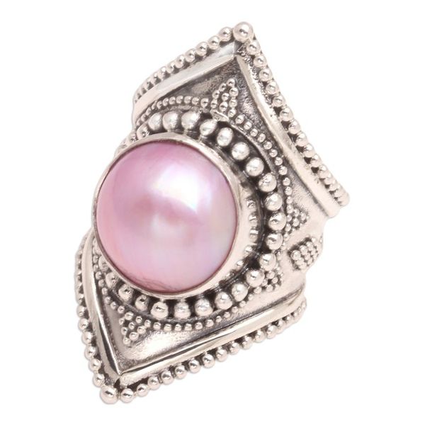 Alternate image for Pearl cocktail ring Glowing Rose