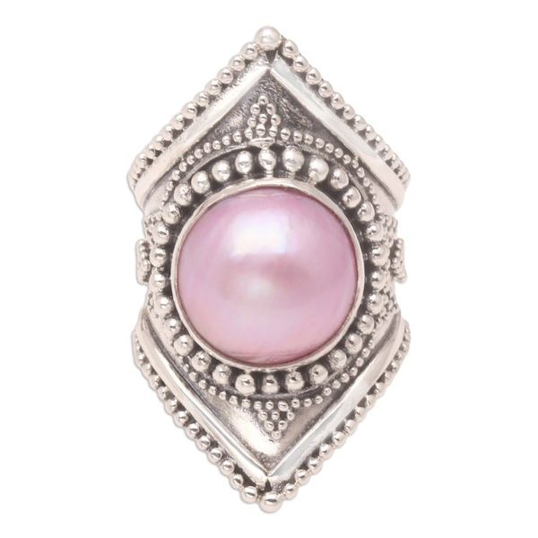 Alternate image for Pearl cocktail ring Glowing Rose