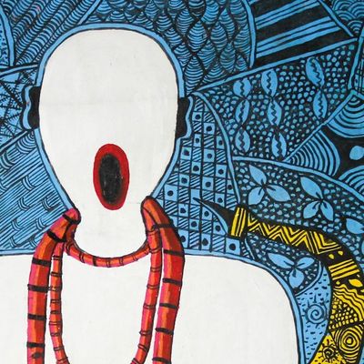 Alternate image for Expressionist Painting of a Saxophone Player 2019 Celebration King of Afrobeat