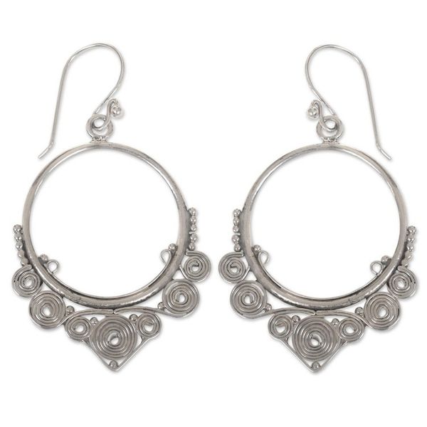 Alternate image for Sterling silver dangle earrings Life Cycles