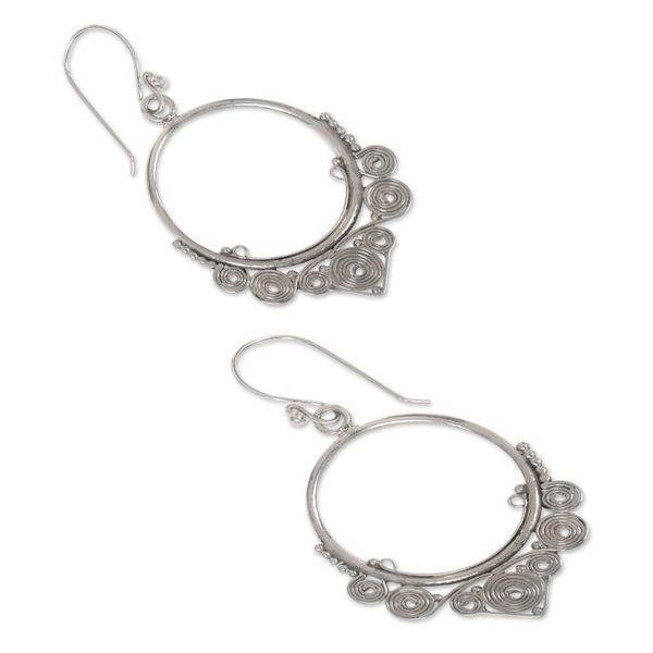 Alternate image for Sterling silver dangle earrings Life Cycles