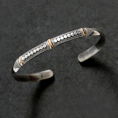 Alternate image for Sterling Silver Gold Accent Cuff Bracelet Fireflies