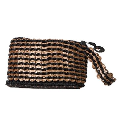 Alternate image for Eco-Friendly Zippered Bronze Soda Pop-Top Cosmetic Bag Eco-Routine in Bronze