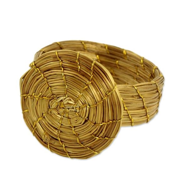 Alternate image for Fair Trade Golden Grass Hand Crafted Cocktail Ring Sublime Nature