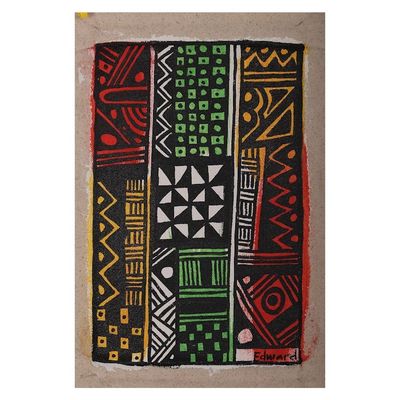 Alternate image for Signed Unstretched Colorful Abstract Acrylic Painting Across the Ocean