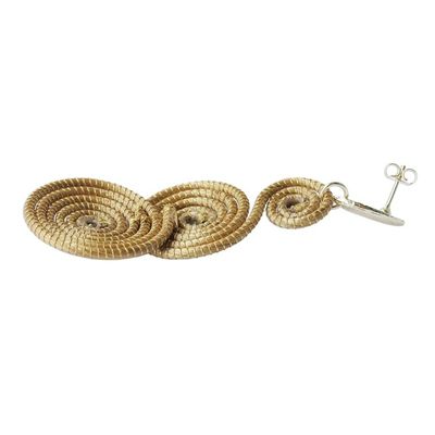 Alternate image for Gold Accent Golden Grass Earrings with Rhinestones Whirlaway