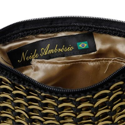 Alternate image for Eco-Friendly Zippered Golden Soda Pop-Top Cosmetic Bag Eco-Routine in Golden