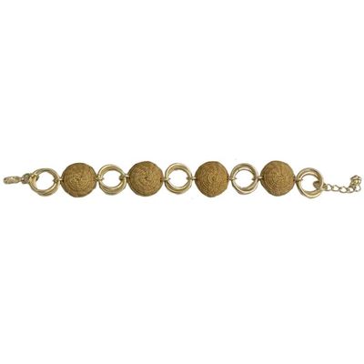 Alternate image for 18k Gold Accented Golden Grass Link Bracelet from Brazil Golden Rings