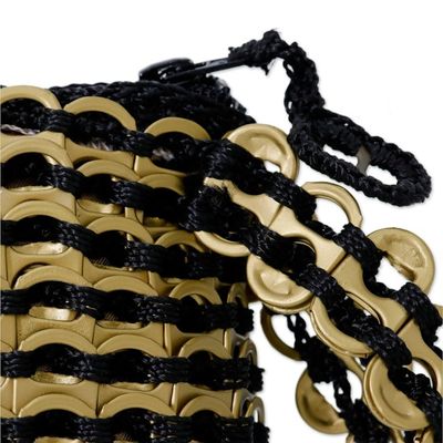 Alternate image for Eco-Friendly Zippered Golden Soda Pop-Top Cosmetic Bag Eco-Routine in Golden