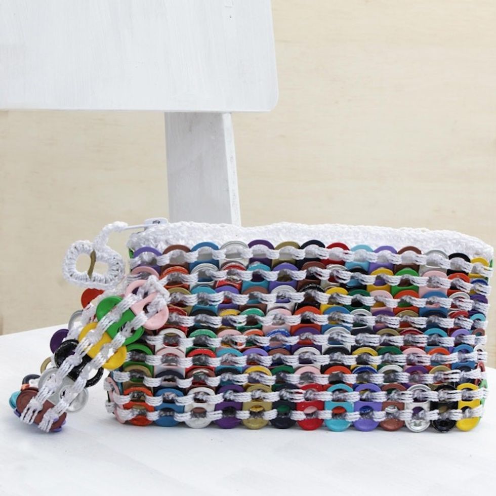 Multicolored Aluminum Soda Pop-Top Wristlet from Brazil 'Fashionable Colors'