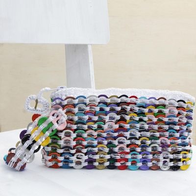 Alternate image for Multicolored Aluminum Soda Pop-Top Wristlet from Brazil Fashionable Colors