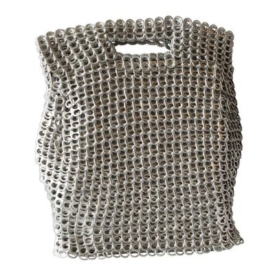 Alternate image for Silvery Brazil Eco-Art Recycled Pop-Top Handle Handbag Silvery Curves