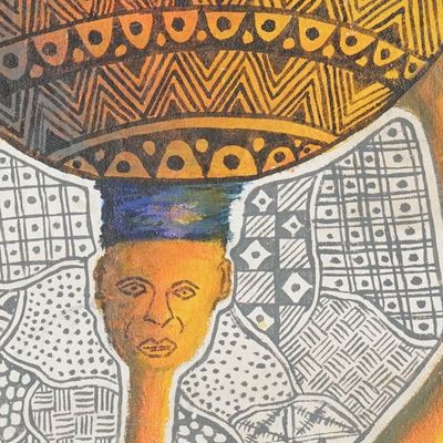 Alternate image for Unstretched Signed Acrylic Painting of Young Maiden Introduction of a Virgin