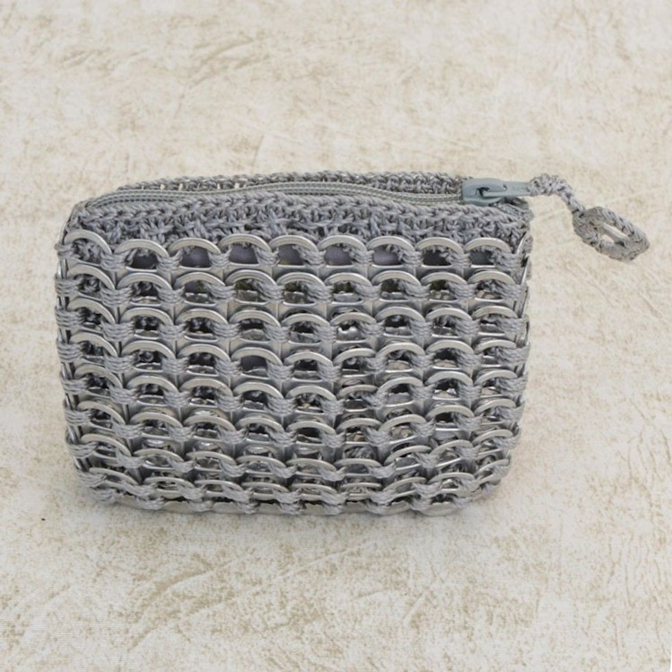 Soda pop-top coin purse 'Gray Style'