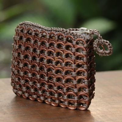 Alternate image for Bronze-Colored Soda Pop Top Change Purse from Brazil Bronze Recycled Chic