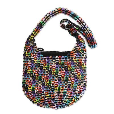 Alternate image for Rainbow-Hued Soda Pop-Top Bucket Bag from Brazil Eco Rainbow