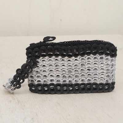 Alternate image for Soda Pop-Top Wristlet in Black and Silver from Brazil Fashionable Two-Tone