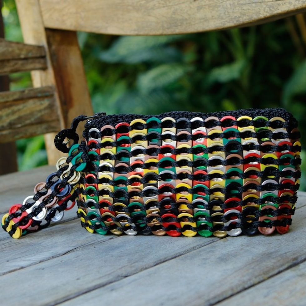 Eco-Friendly Zippered Colorful Soda Pop-Top Cosmetic Bag 'Eco-Routine'