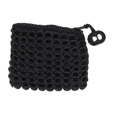 Alternate image for Black Soda Pop Top Change Purse from Brazil Black Recycled Chic