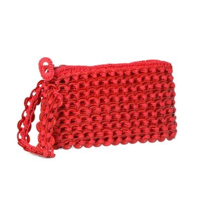 Alternate image for Eco-Friendly Zippered Red Soda Pop-Top Cosmetic Bag Eco-Routine in Red