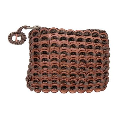 Alternate image for Bronze-Colored Soda Pop Top Change Purse from Brazil Bronze Recycled Chic
