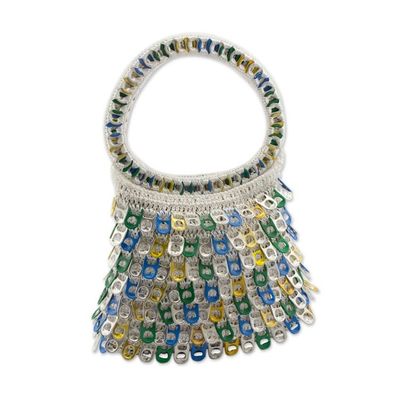 Alternate image for Recycled Soda Pop-top Evening Bag Crocheted by Hand Brazilian Waterfall