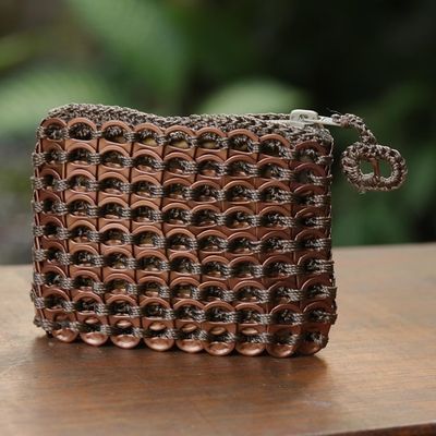 Alternate image for Bronze-Colored Soda Pop Top Change Purse from Brazil Bronze Recycled Chic