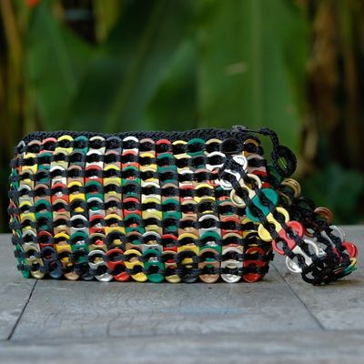 Alternate image for Eco-Friendly Zippered Colorful Soda Pop-Top Cosmetic Bag Eco-Routine