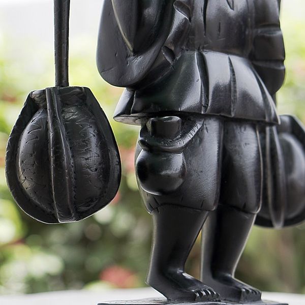 Alternate image for Handmade  Hand Painted Water Carrier Wood Sculpture Bearing Water
