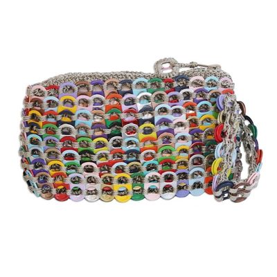 Alternate image for Colorful Recycled Aluminum Pop-Top Wristlet from Brazil Eco-Friendly Rainbow