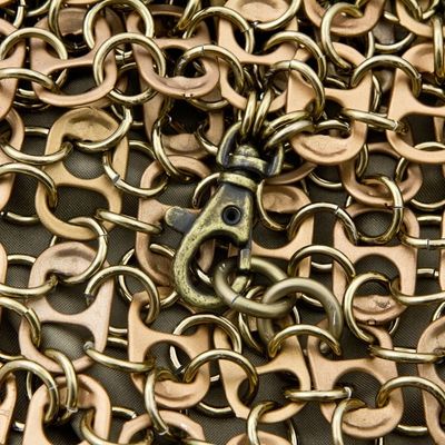 Alternate image for Artisan Crafted Bronze Color Evening Bag with Soda Pop Tops Mini-Shimmery Bronze