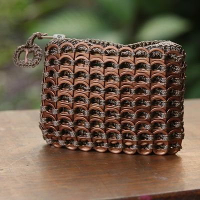 Alternate image for Bronze-Colored Soda Pop Top Change Purse from Brazil Bronze Recycled Chic