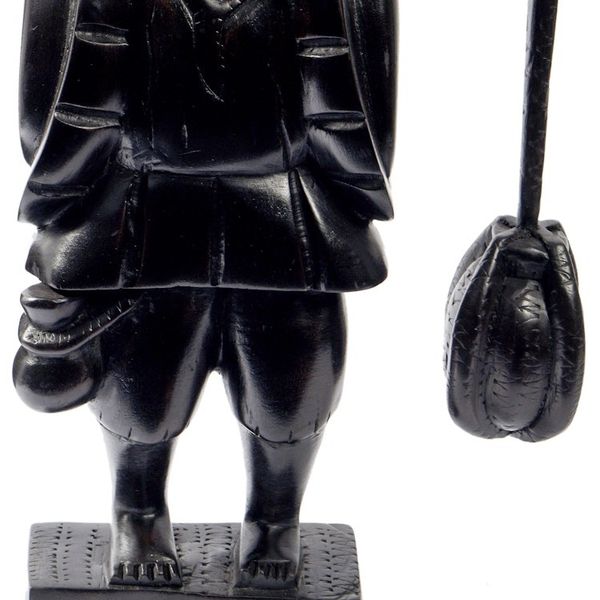 Alternate image for Handmade  Hand Painted Water Carrier Wood Sculpture Bearing Water