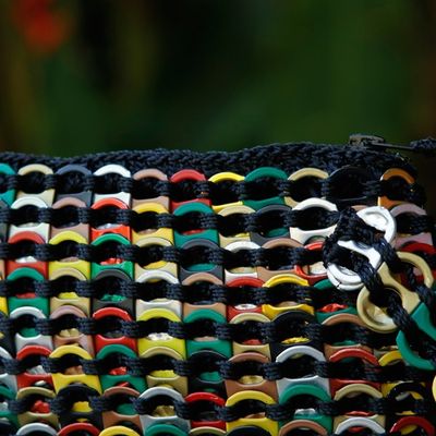 Alternate image for Eco-Friendly Zippered Colorful Soda Pop-Top Cosmetic Bag Eco-Routine