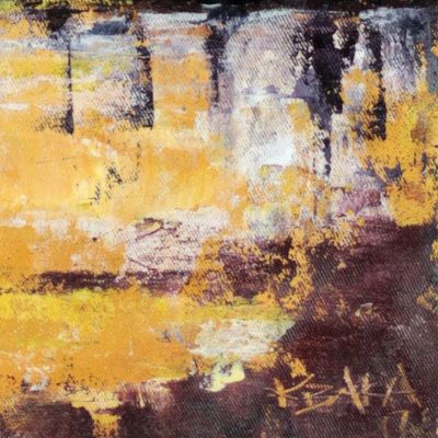 Alternate image for Signed Painting of Two Men on a Farm from Ghana Two Paddies