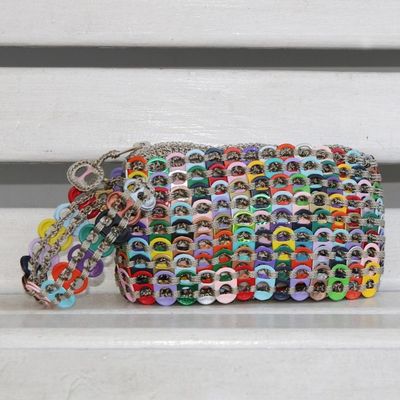 Alternate image for Colorful Recycled Aluminum Pop-Top Wristlet from Brazil Eco-Friendly Rainbow