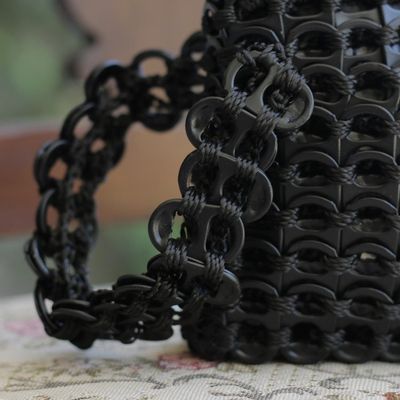 Alternate image for Artisan Crafted Recycled Aluminum Wristlet  Ebony Hope and Change