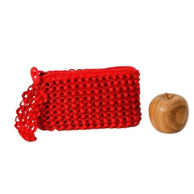 Alternate image for Eco-Friendly Zippered Red Soda Pop-Top Cosmetic Bag Eco-Routine in Red