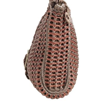 Alternate image for Coppery Crocheted Recycled Soda Pop-Top Handbag Coppery Color