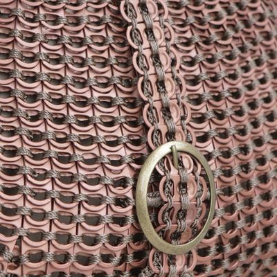 Alternate image for Coppery Crocheted Recycled Soda Pop-Top Handbag Coppery Color