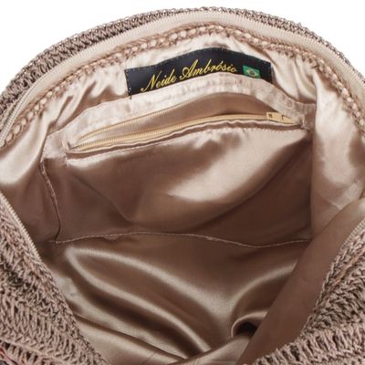 Alternate image for Coppery Crocheted Recycled Soda Pop-Top Handbag Coppery Color