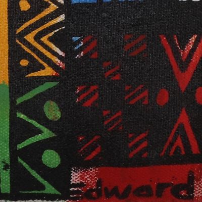 Alternate image for Signed Unstretched Abstract Colorful Acrylic Painting Ecstasy